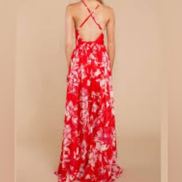 Floral Print Boho Spaghetti Strap A-Line Maxi Dress Small - Picture 6 of 11